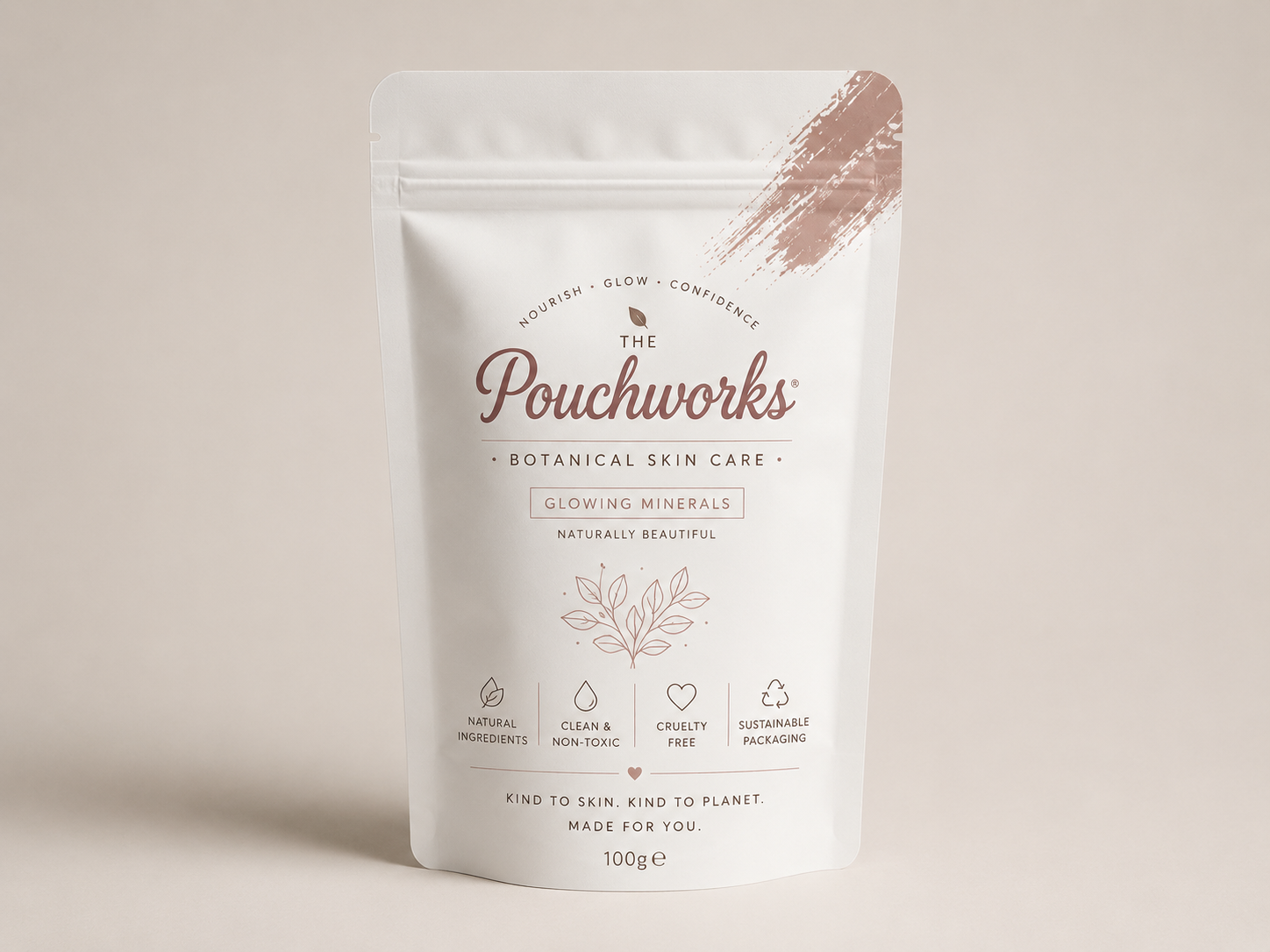 Matte White Pouches — example pack